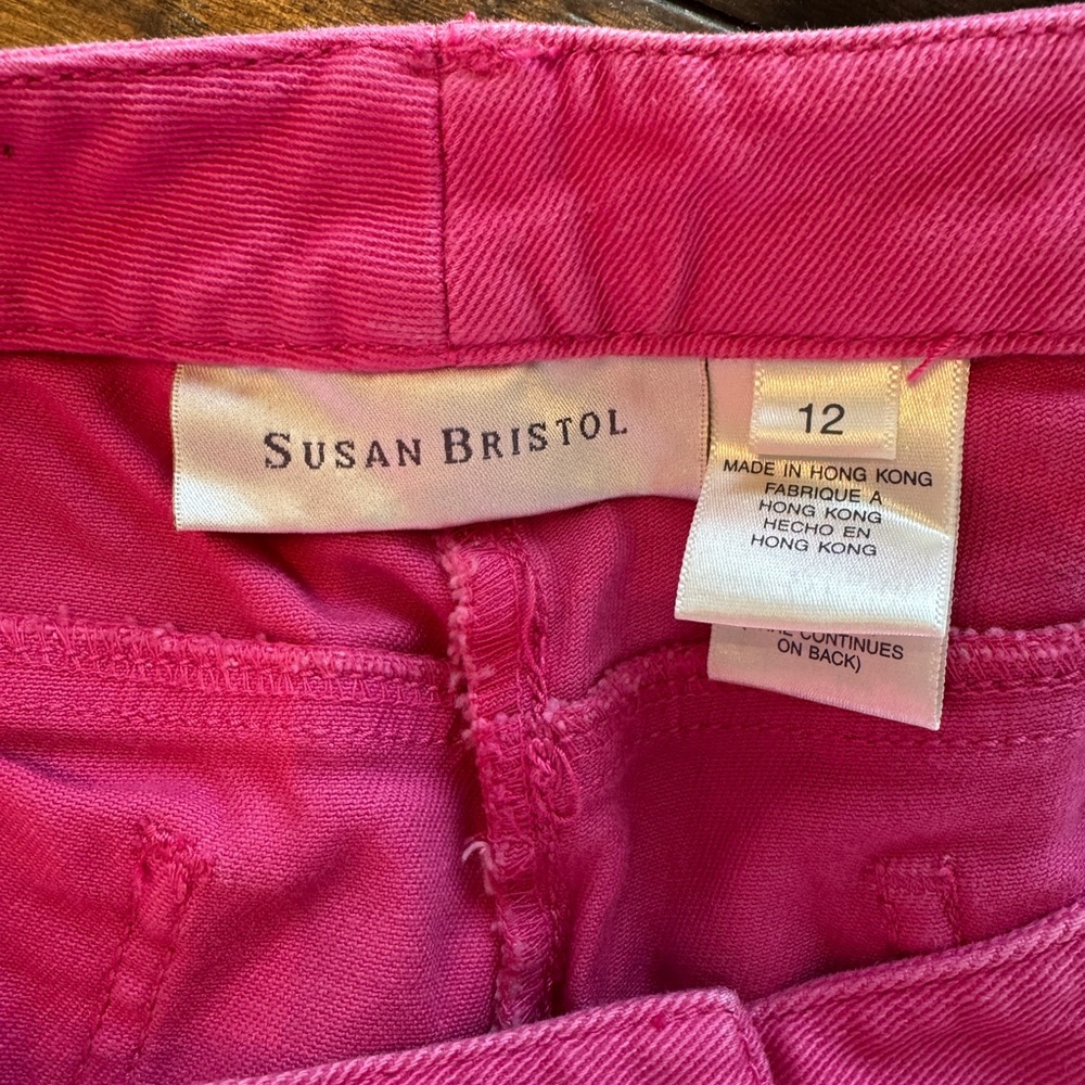 Susan Bristol Pink Wise Leg Jeans-Size 12 - Picture 8 of 9